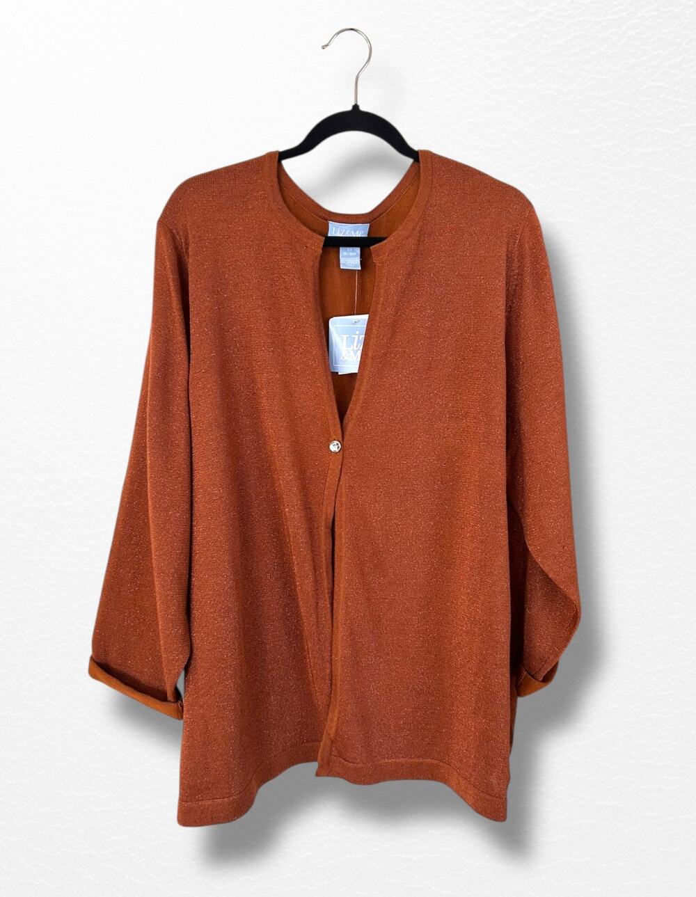 NWT Liz & Me Single Button Cardigan, Size 14/16W